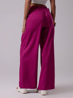 Textured Linen Feel Tie Waist Trouser shein