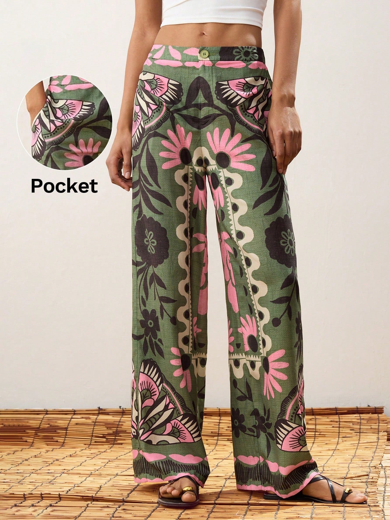 Floral Summer Boho Pants shein