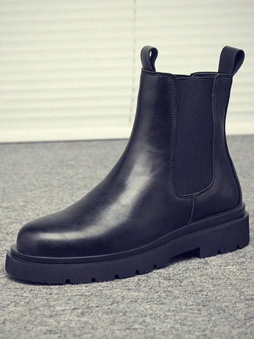 Men Minimalist Slip On Chelsea Boots shein