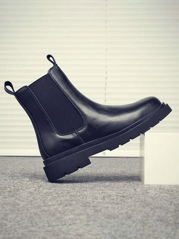 Men Minimalist Slip On Chelsea Boots shein