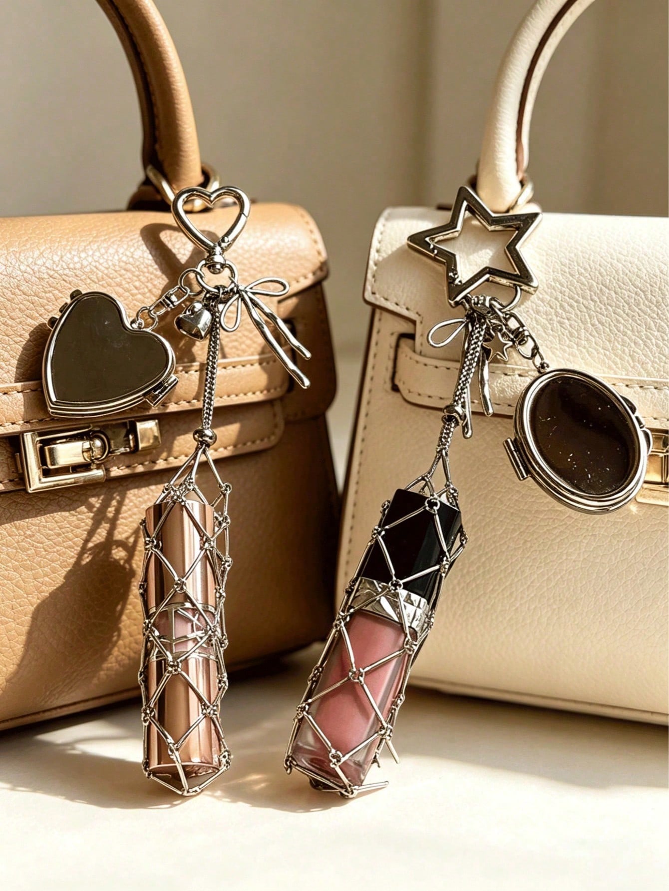 Metal Lipstick Holder Keychain shein