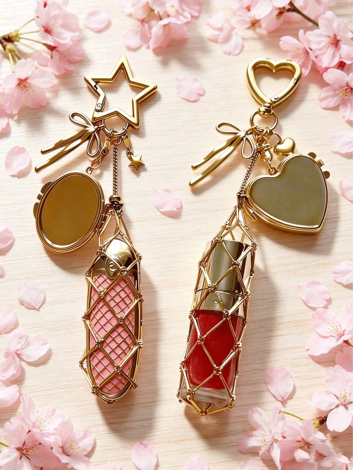 Metal Lipstick Holder Keychain shein