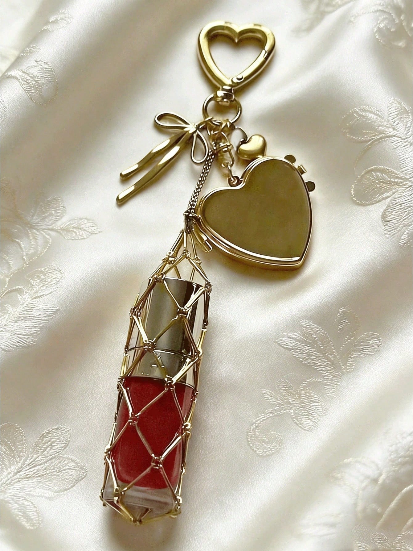 Metal Lipstick Holder Keychain shein