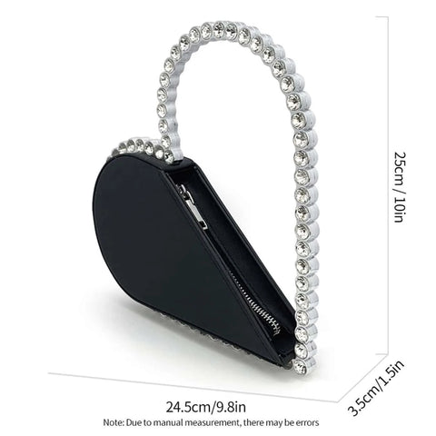 Mini Heart Shape Evening Bag, Trendy Wedding Clutch Purse shein