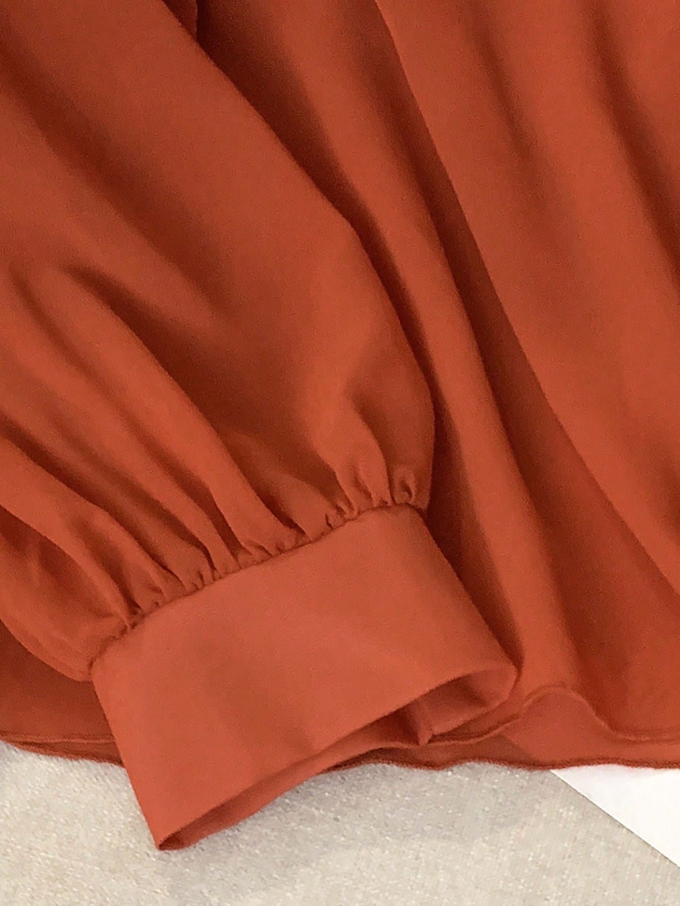 Modelyn 3D Floral Shoulder Tie Front Off Shoulder Long Sleeve Women Blouse shein