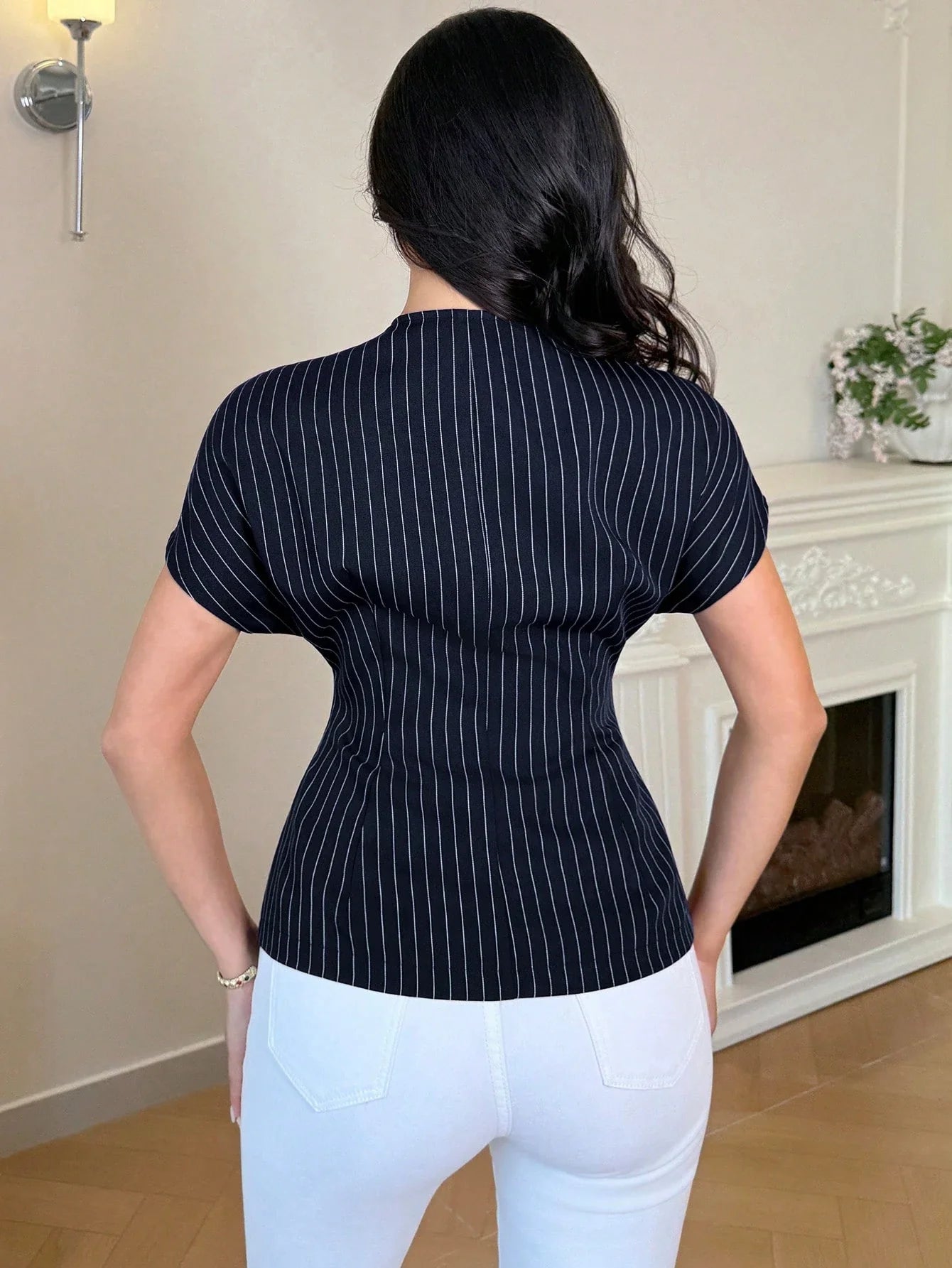 Women Striped Top shein