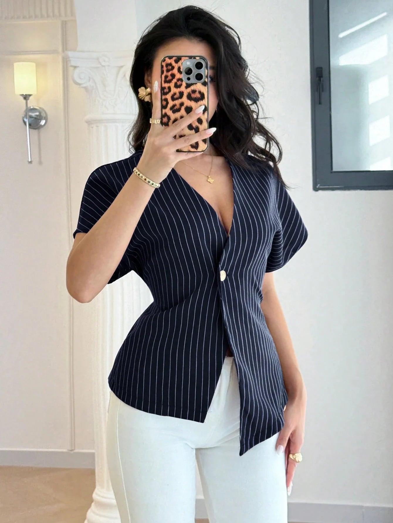 Women Striped Top shein