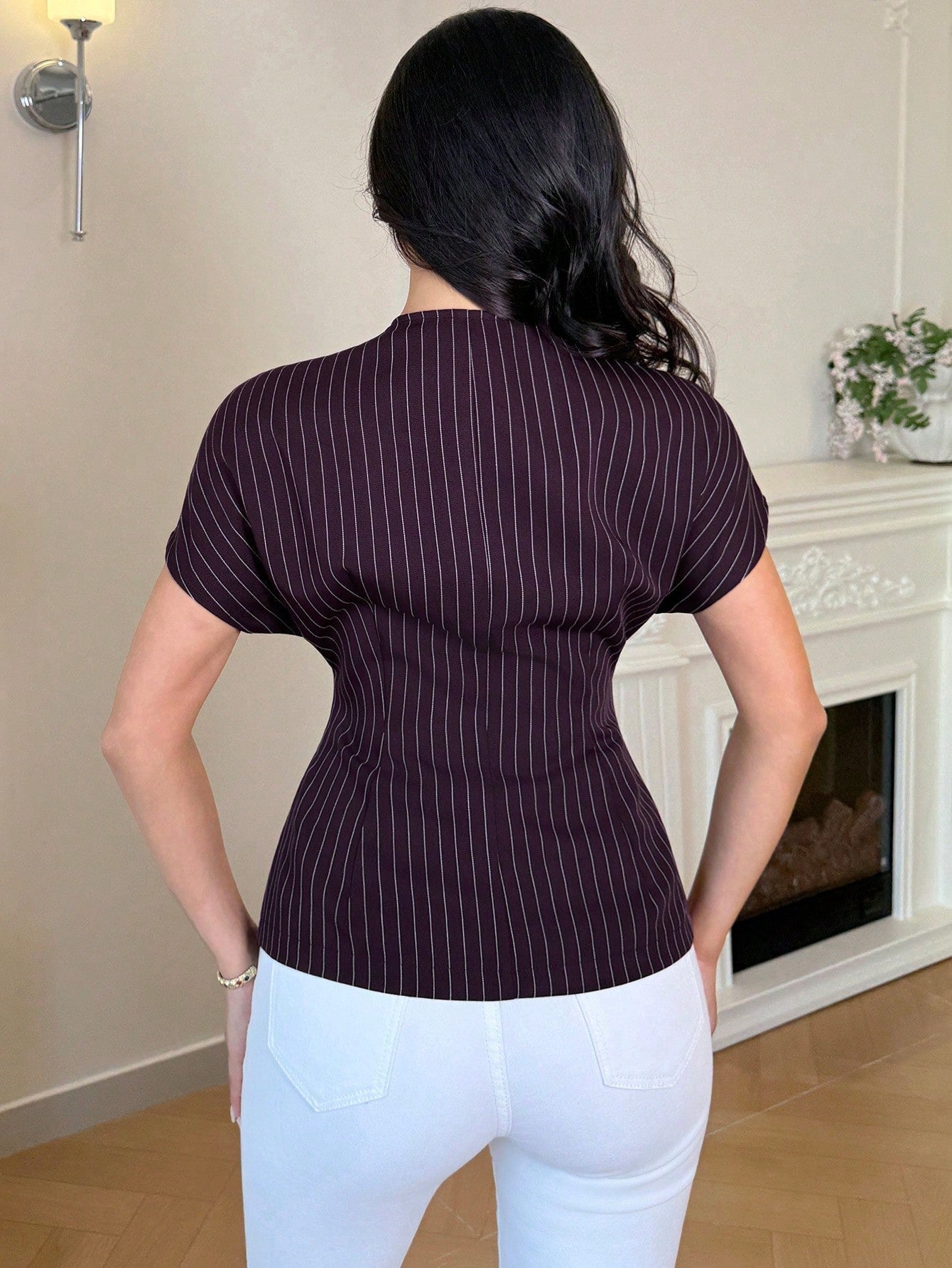 Women Striped Top shein