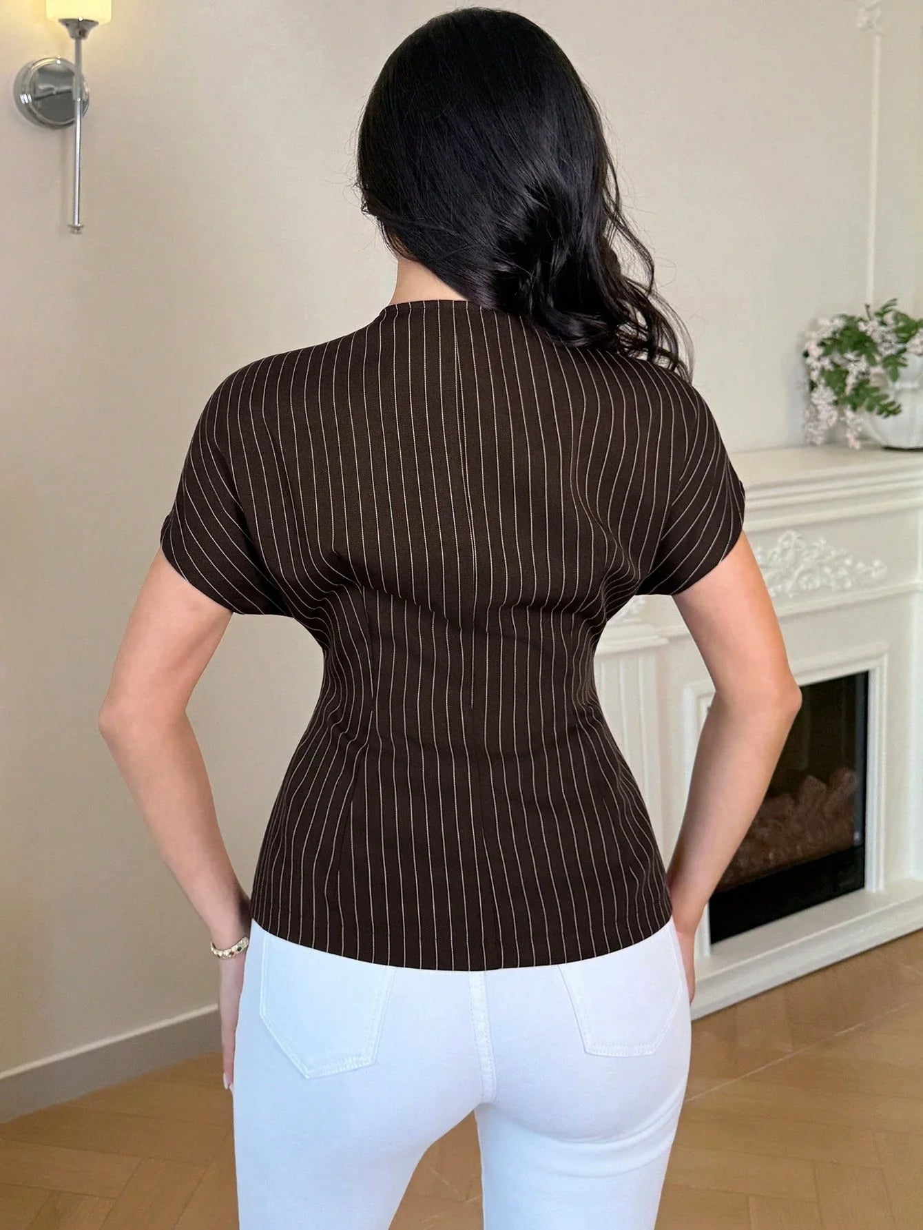 Women Striped Top shein