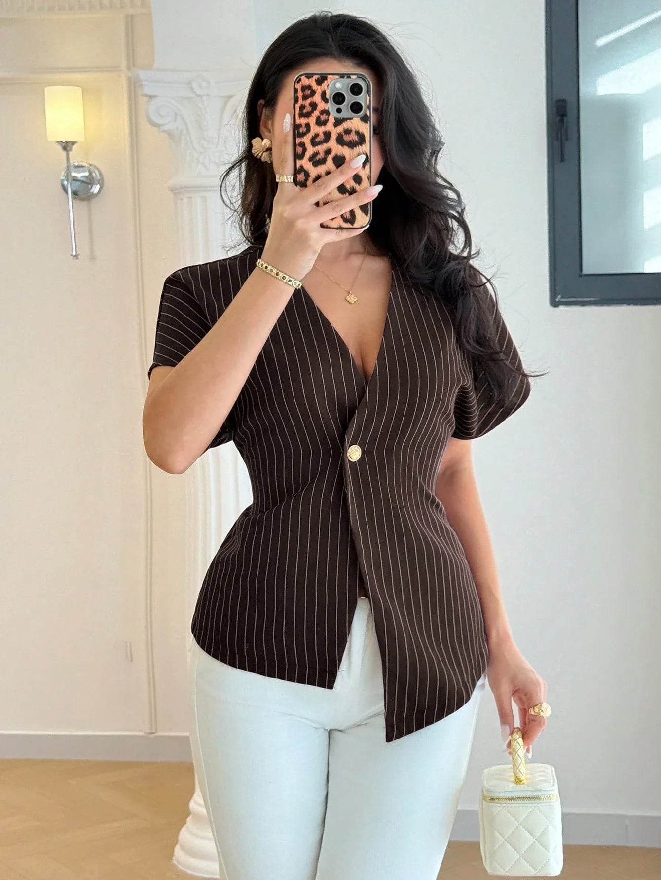 Women Striped Top shein