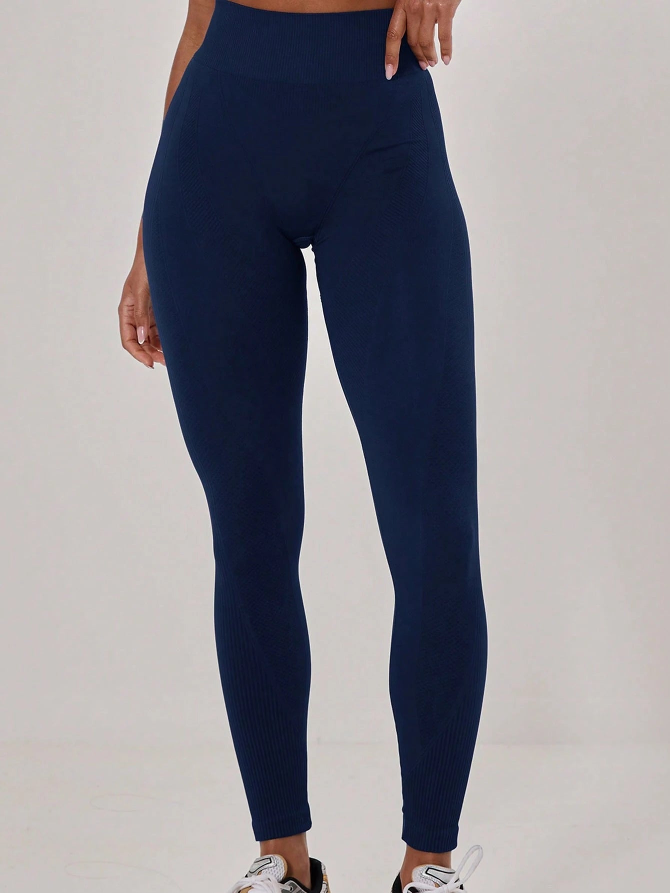 Sport Ribbed High Waist Seamless Active-Wear Leggings shein