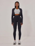 Sport Ribbed High Waist Seamless Active-Wear Leggings shein