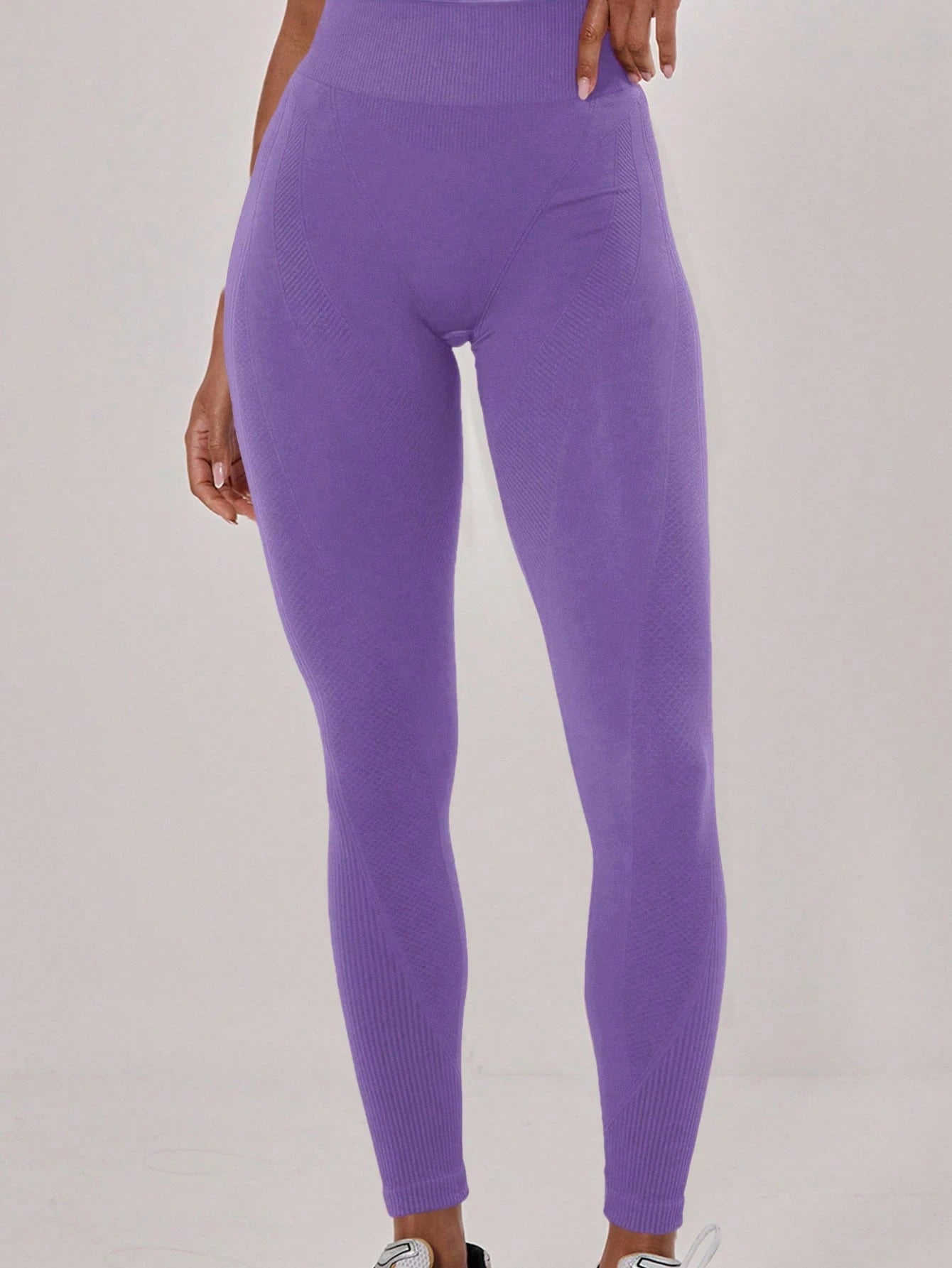 Sport Ribbed High Waist Seamless Active-Wear Leggings shein