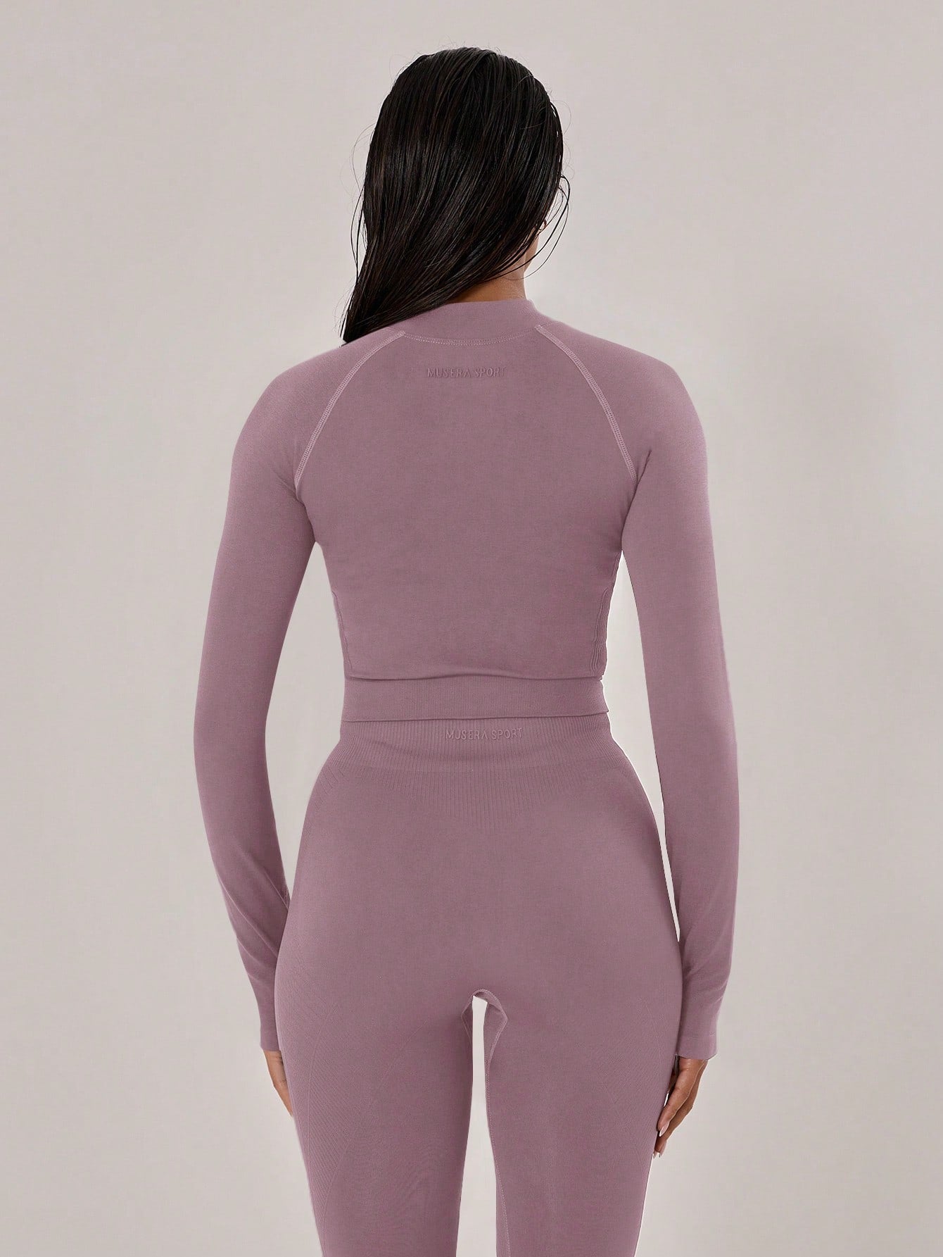 Musera Sport Contrast Stitched Cropped Long Sleeve Sports Jacket