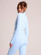 Musera Sport Zip Up Long Sleeve Fitted High Neck Active-Wear Jacket