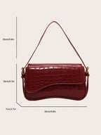 Fashionable Crocodile Embossed Women's Crossbody Bag