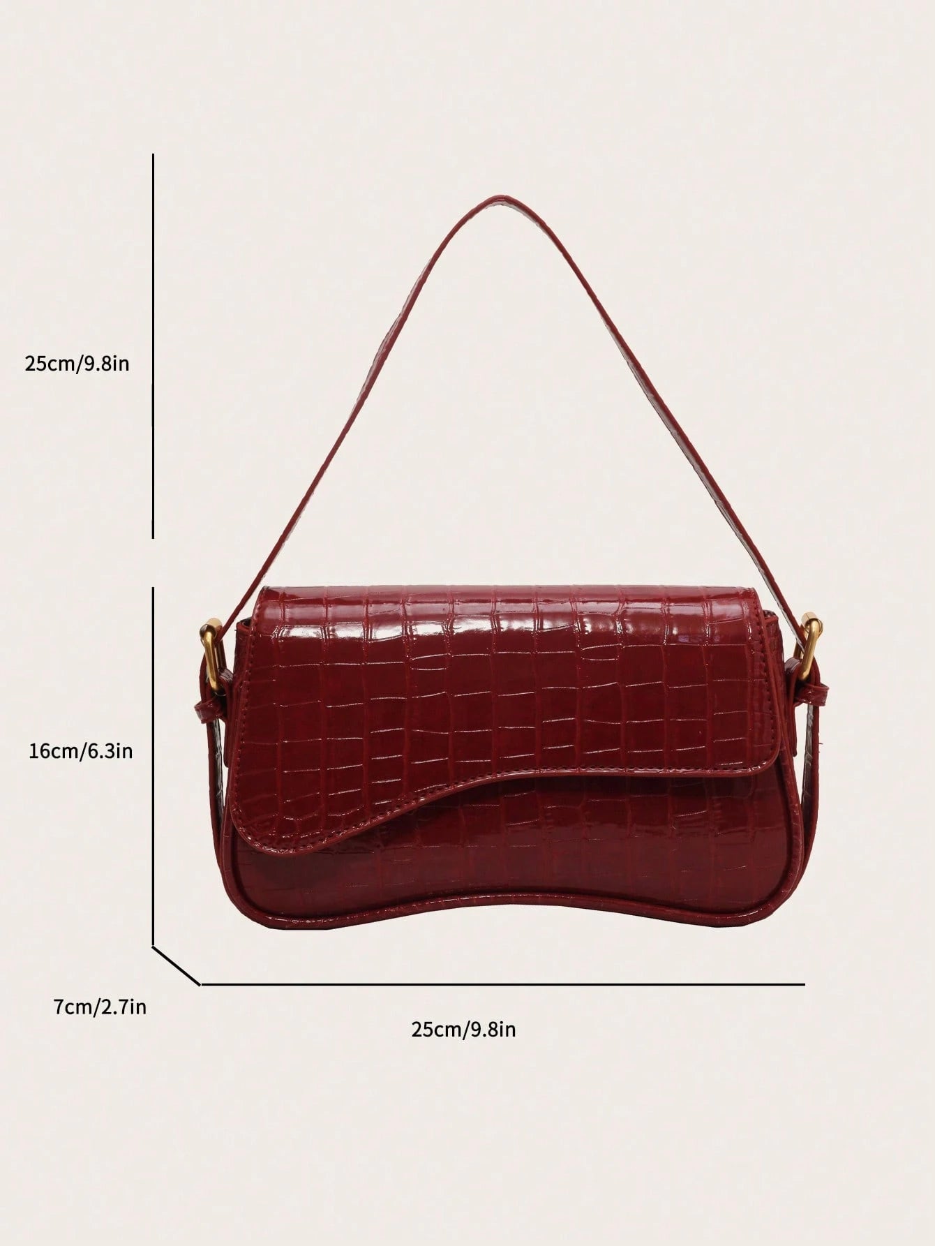 Fashionable Crocodile Embossed Women's Crossbody Bag