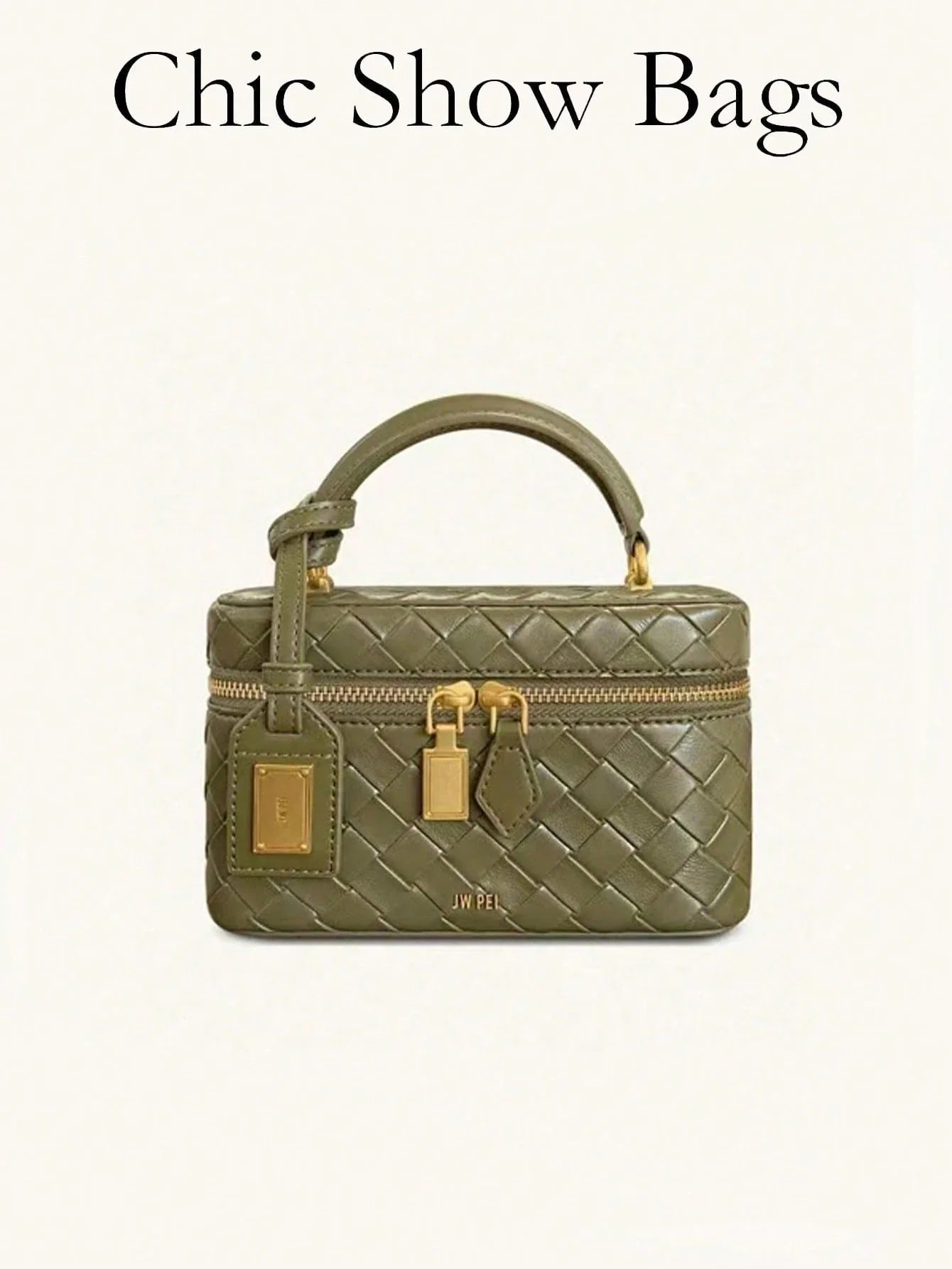 Crocodile Embossed Handbag shein