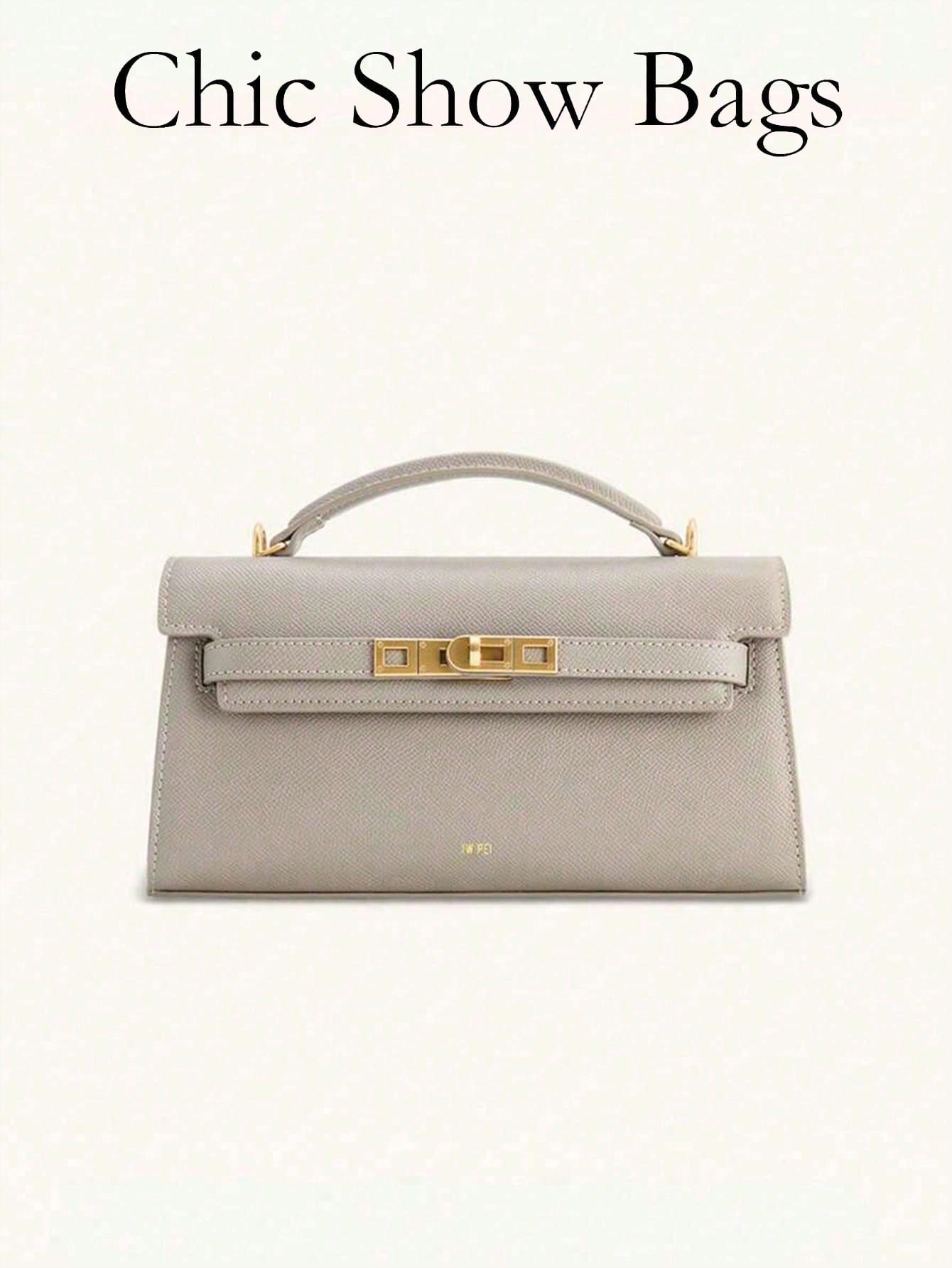 Crocodile Embossed Handbag shein
