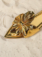 Women Plus Size Summer Flat Gold Sandals shein
