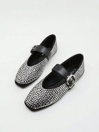 New Ladies' High-End Fashionable Comfortable Sequin Embellished Flat Shoes shein