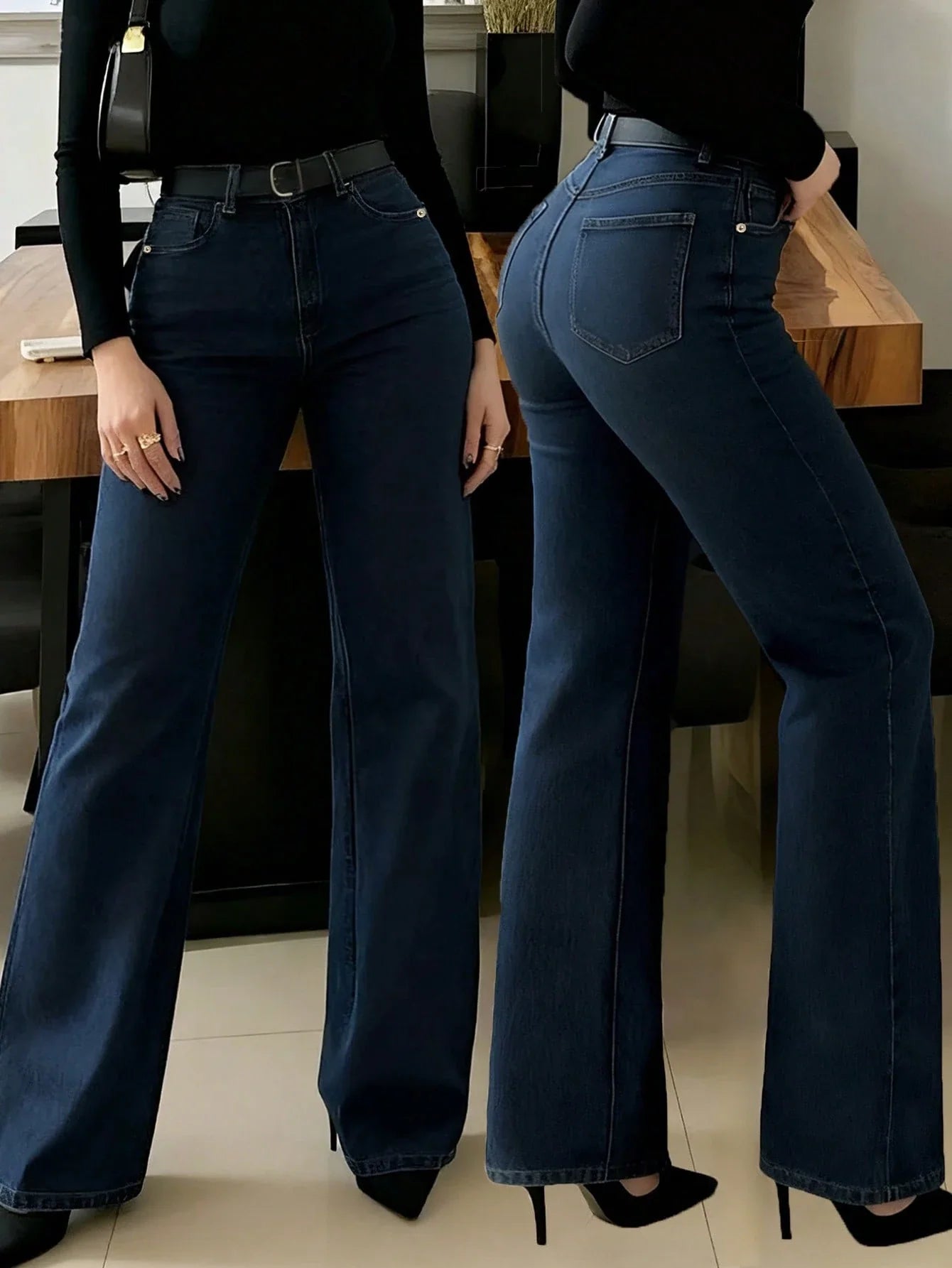Women Straight Leg Jean shein