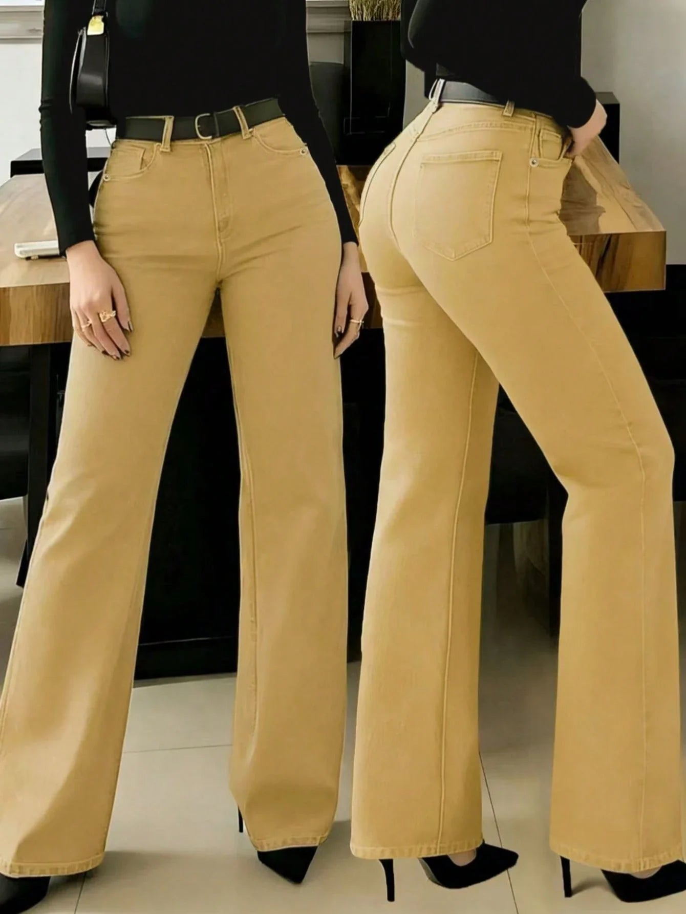 Women Straight Leg Jean shein