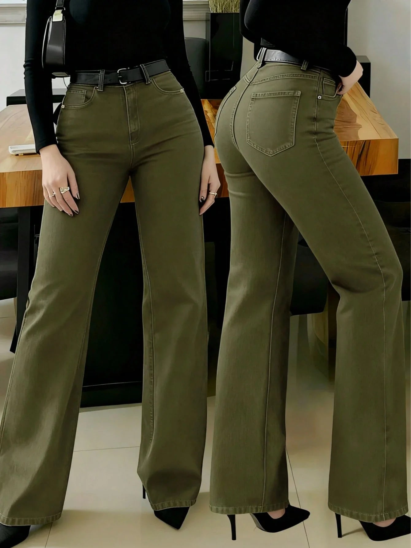 Women Straight Leg Jean shein
