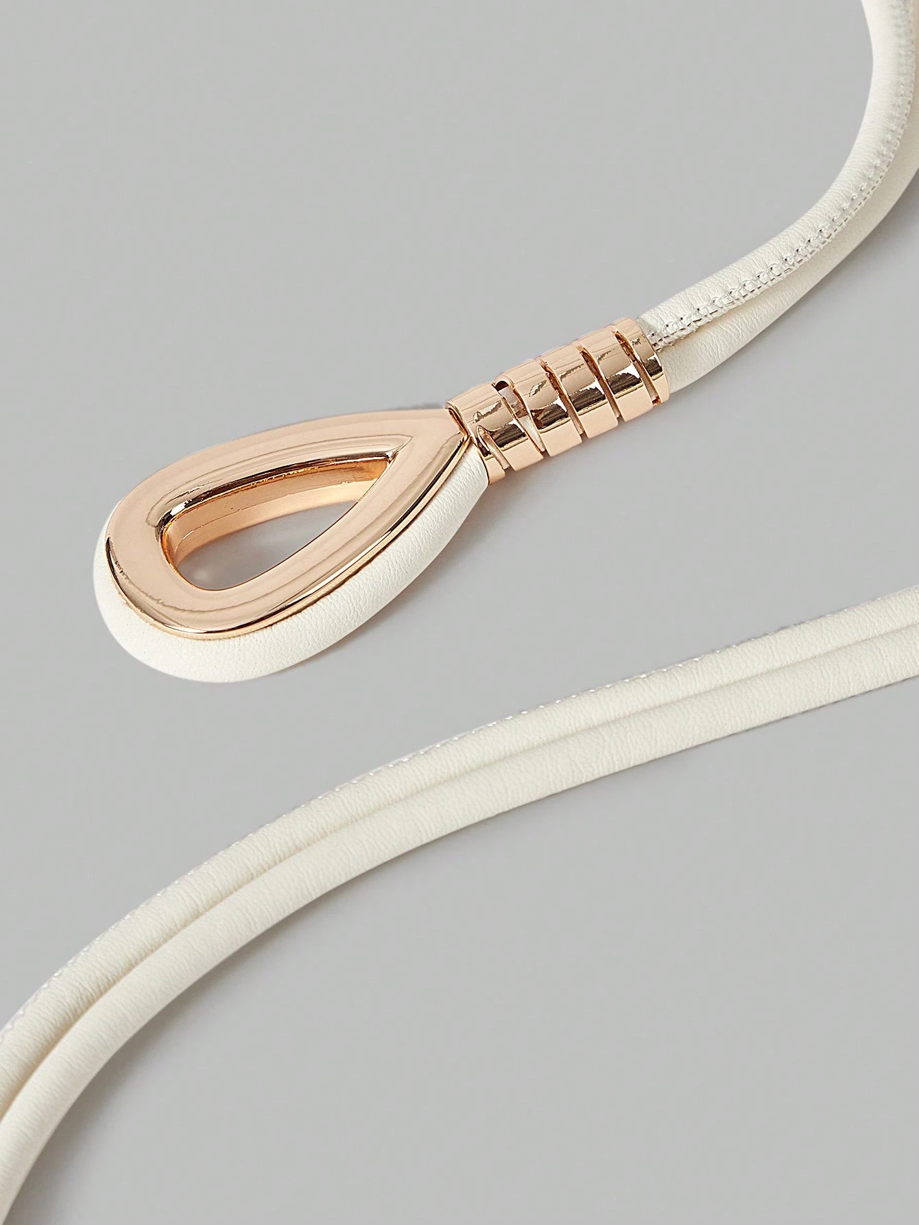 Ontre 1pc Bohemian Style White Knotted Tie Waist Belt