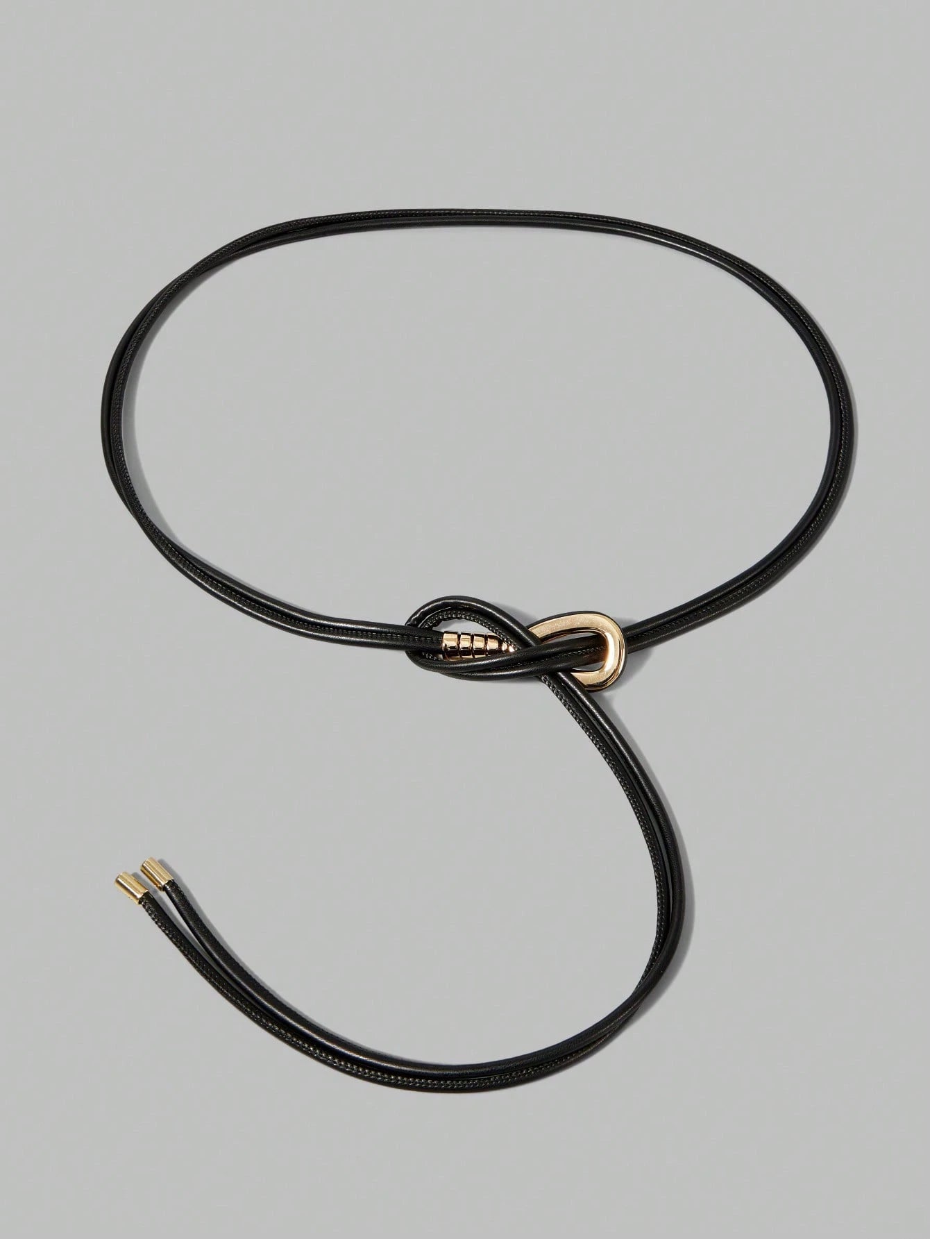 Ontre 1pc Bohemian Style White Knotted Tie Waist Belt