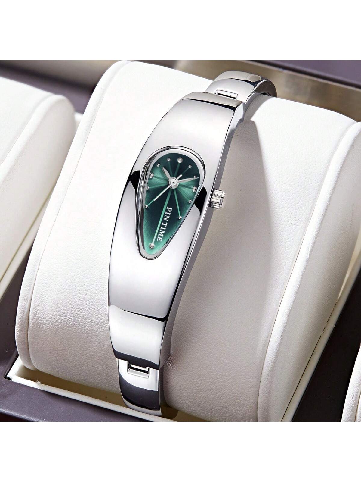 1pc Quartz Watch, Y2K Vintage Teardrop Strap Wristwatch shein