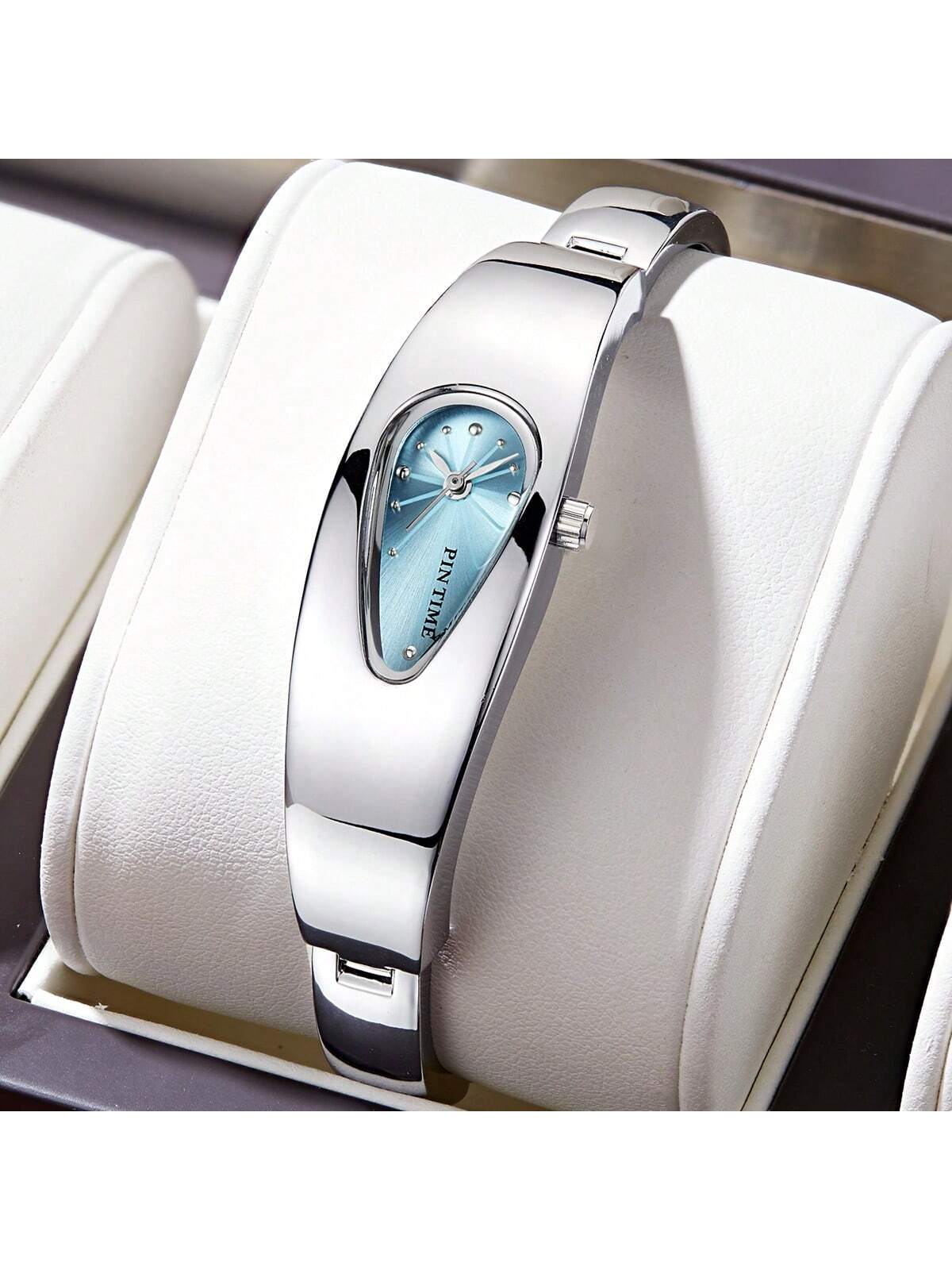 1pc Quartz Watch, Y2K Vintage Teardrop Strap Wristwatch shein