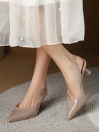 Women Point Toe Pyramid Heeled Pumps shein