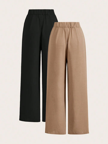 Wide Leg Pants High Waist Fold Pleated