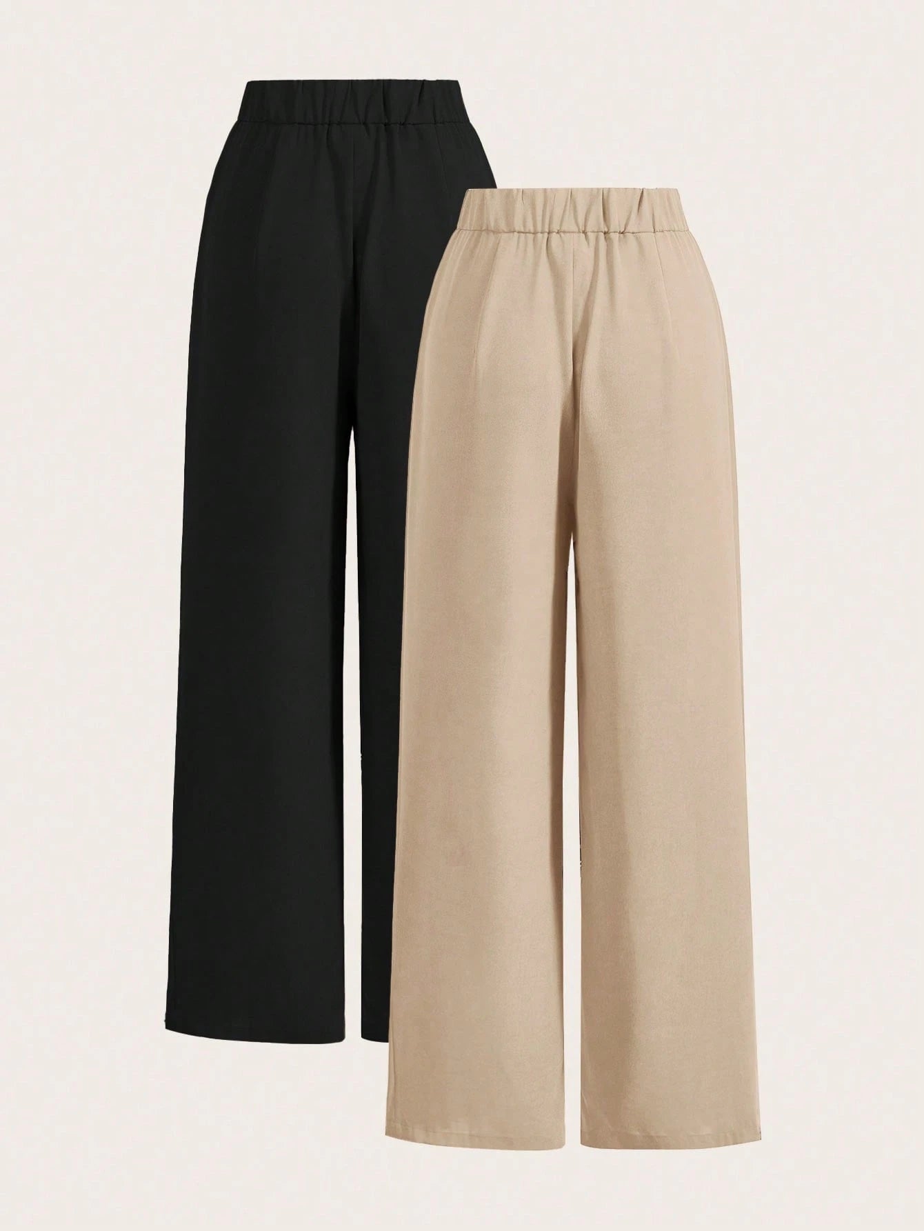Wide Leg Pants High Waist Fold Pleated
