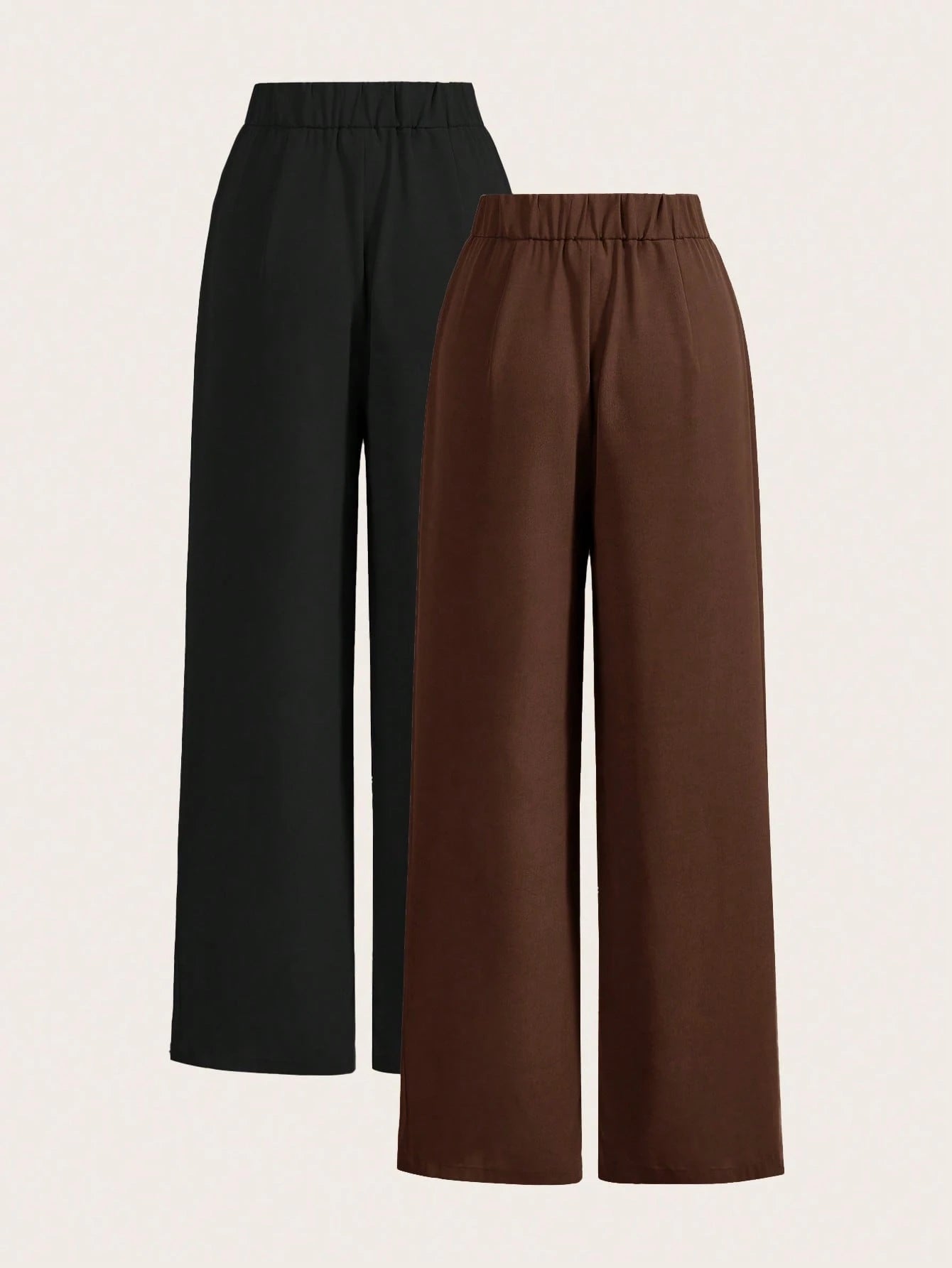Wide Leg Pants High Waist Fold Pleated