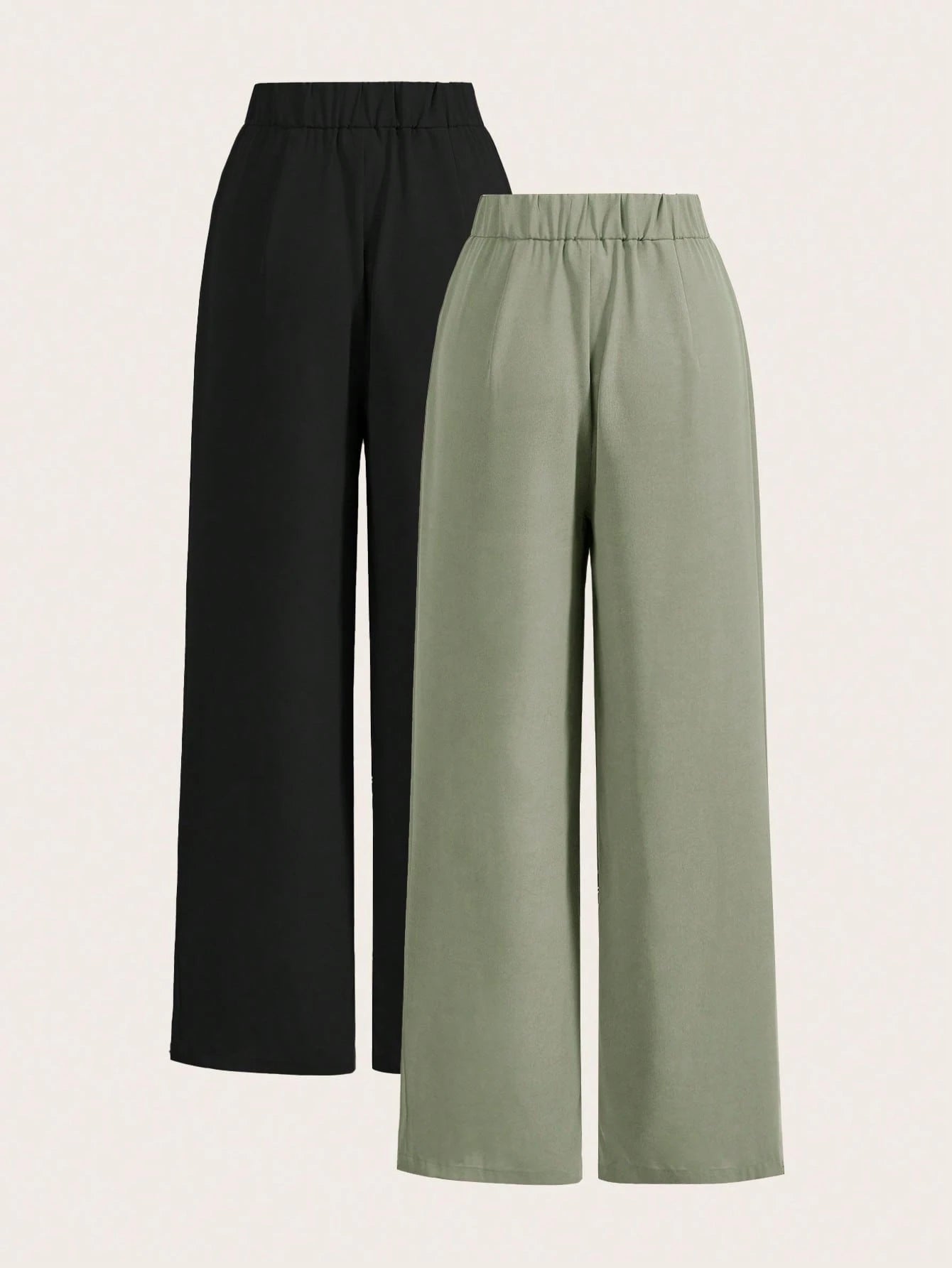 Wide Leg Pants High Waist Fold Pleated