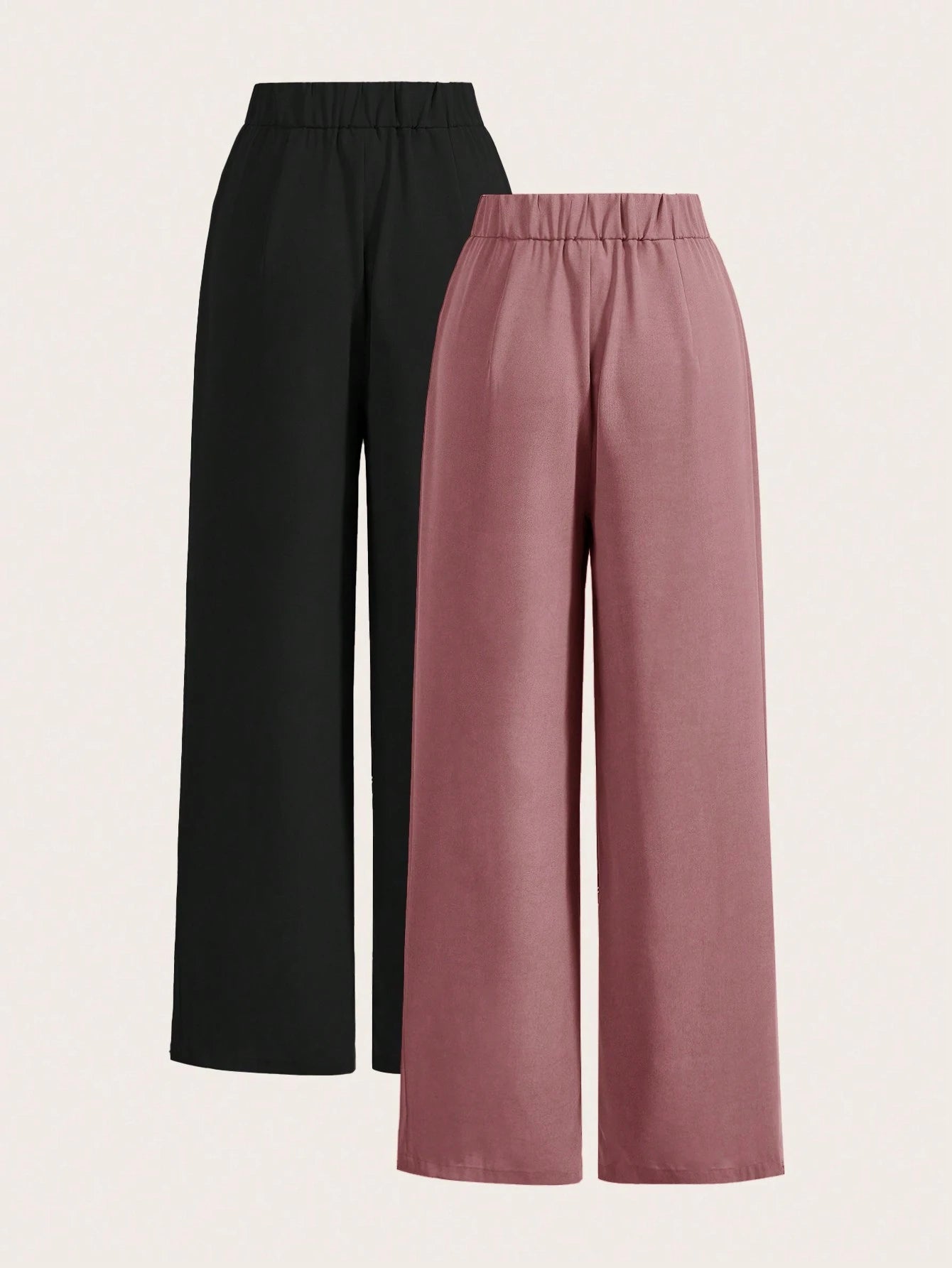 Wide Leg Pants High Waist Fold Pleated