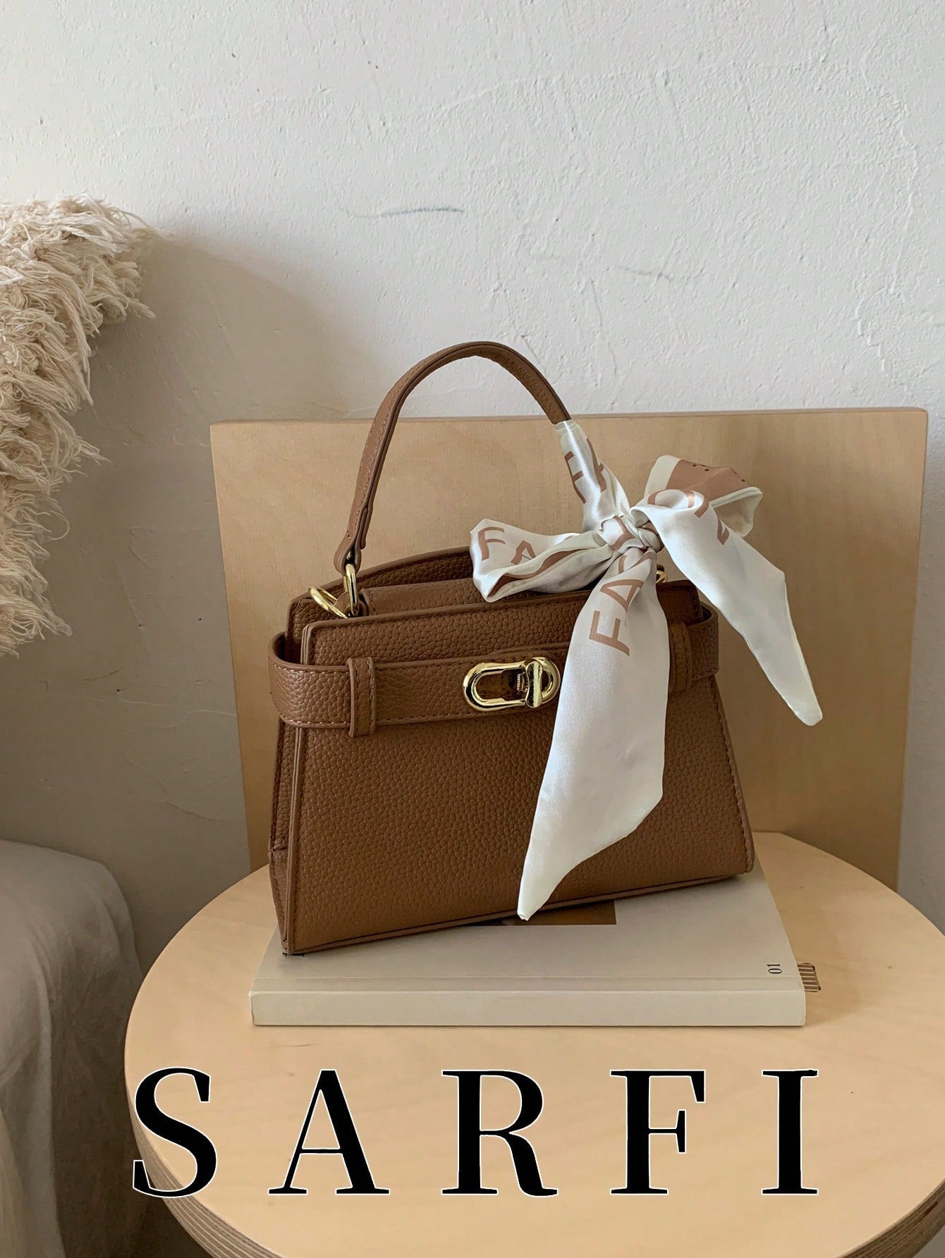 Fashionable High-End Litchi Grain Women's Handbag