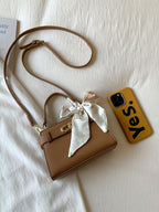 Fashionable High-End Litchi Grain Women's Handbag shein