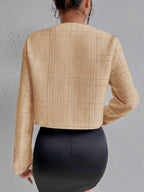 Privé Plaid Pattern Button Front Overcoat shein