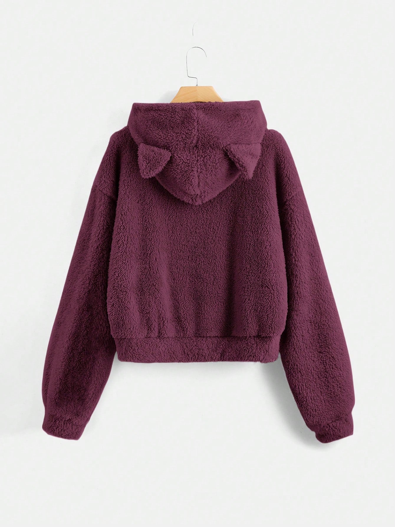 Kawaii Women Pocket Detail Casual Hoodie