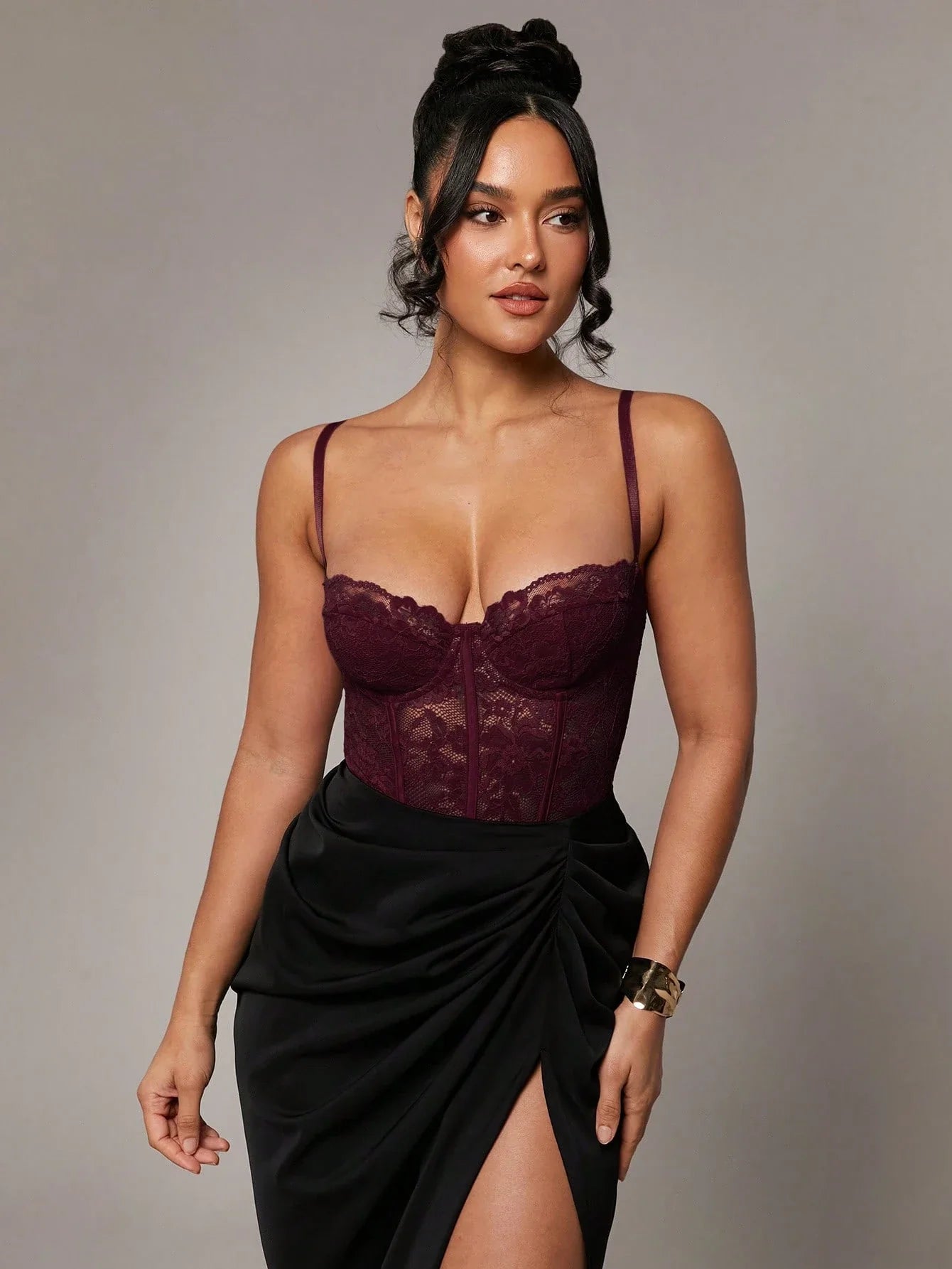 Sexy Lace Bodysuit shein