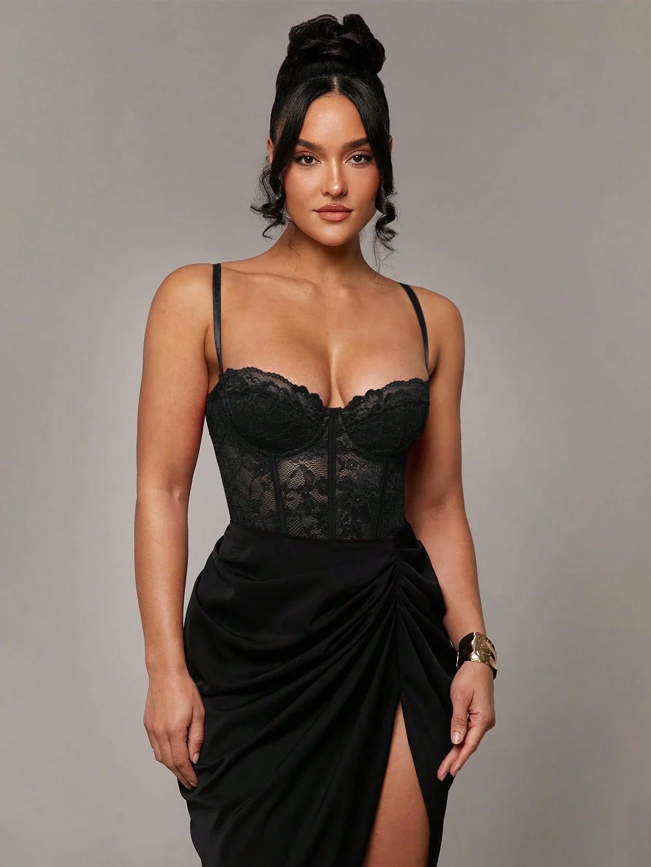 Sexy Lace Bodysuit shein