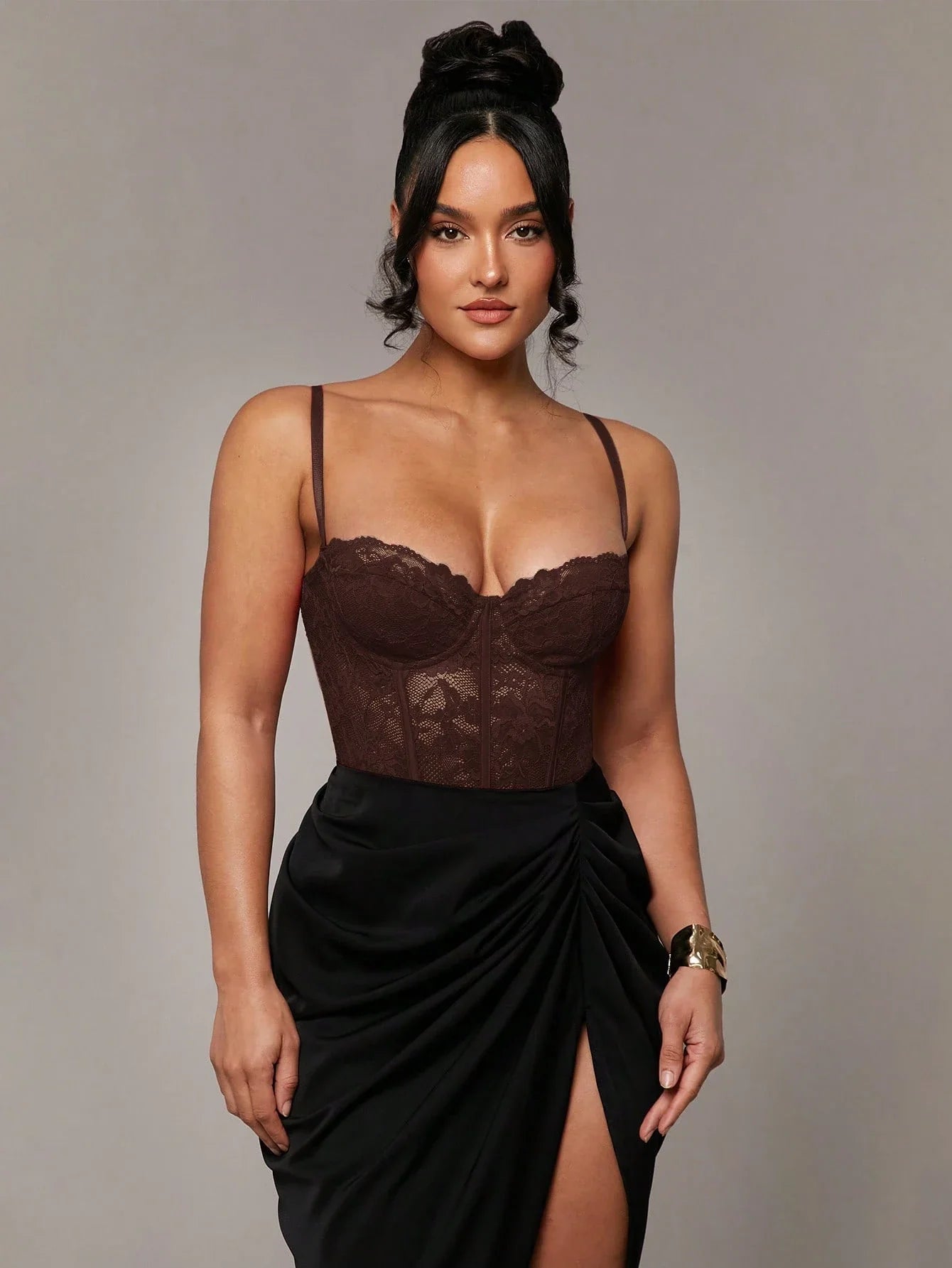 Sexy Lace Bodysuit shein