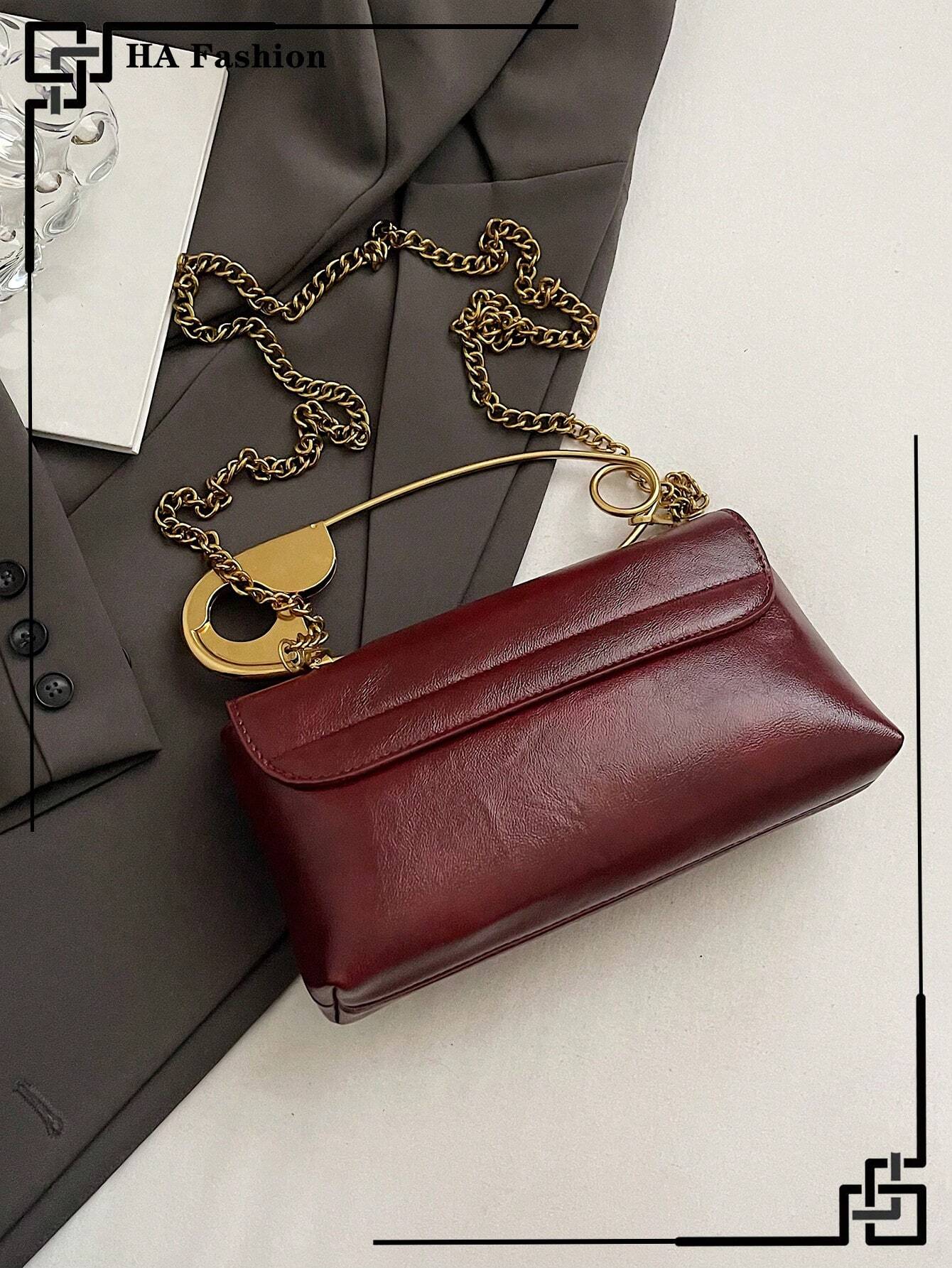 Personalized Brooch Handbag shein