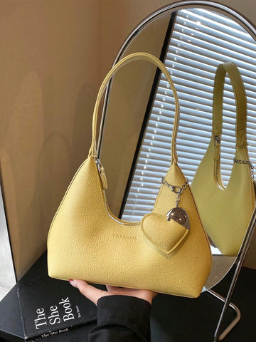 Vintage Minimalist French Style Crescent Moon Armpit Bag