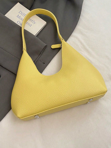 Vintage Minimalist French Style Crescent Moon Armpit Bag