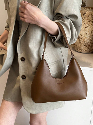 Vintage Minimalist French Style Crescent Moon Armpit Bag
