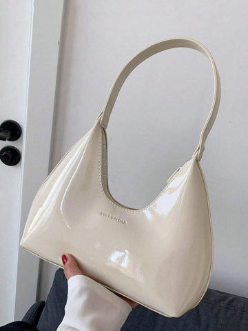 Vintage Minimalist French Style Crescent Moon Armpit Bag